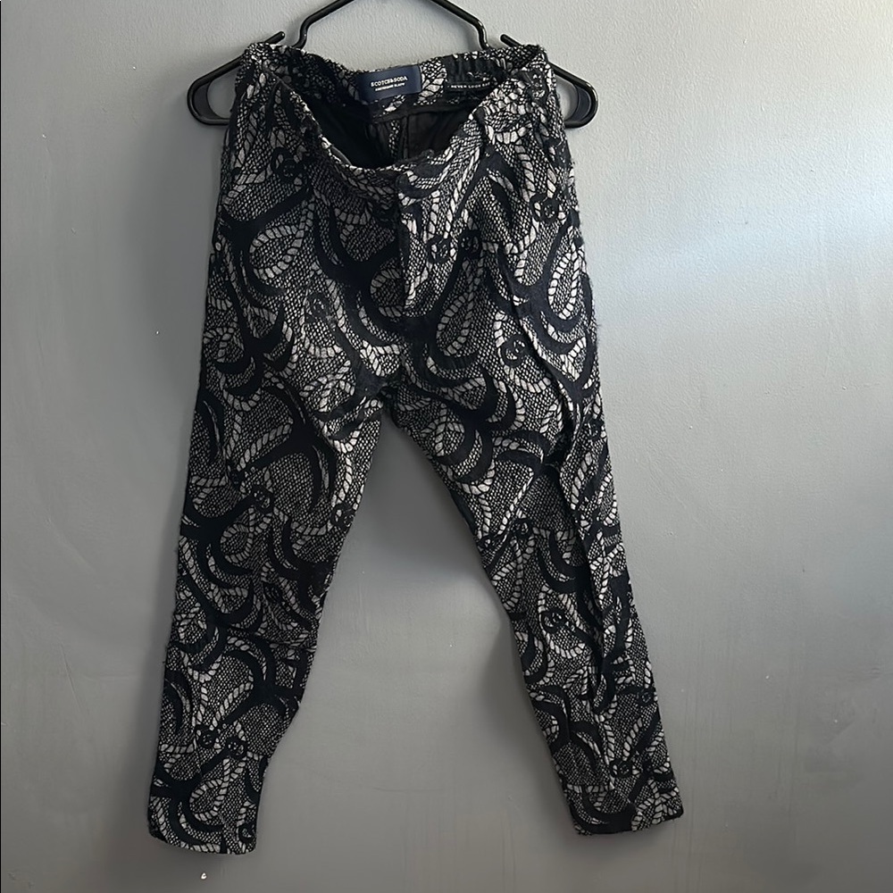 Scotch & Soda Black and Gray Chinos with Relaxed Fit